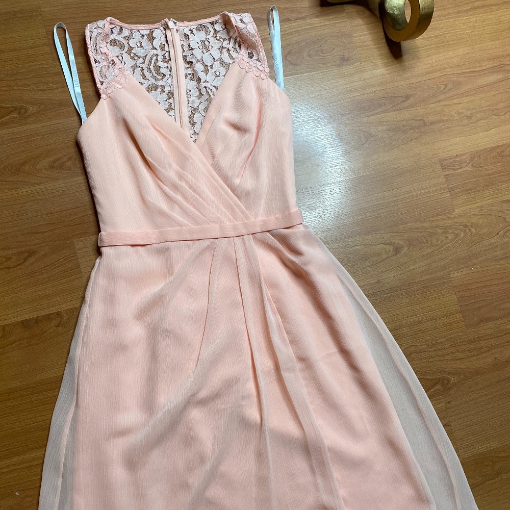 David's Bridal Lace Dress (Peach)